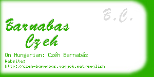 barnabas czeh business card